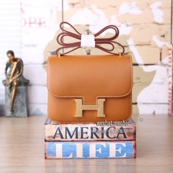 Hermes epsom constance 19cm c37 gold