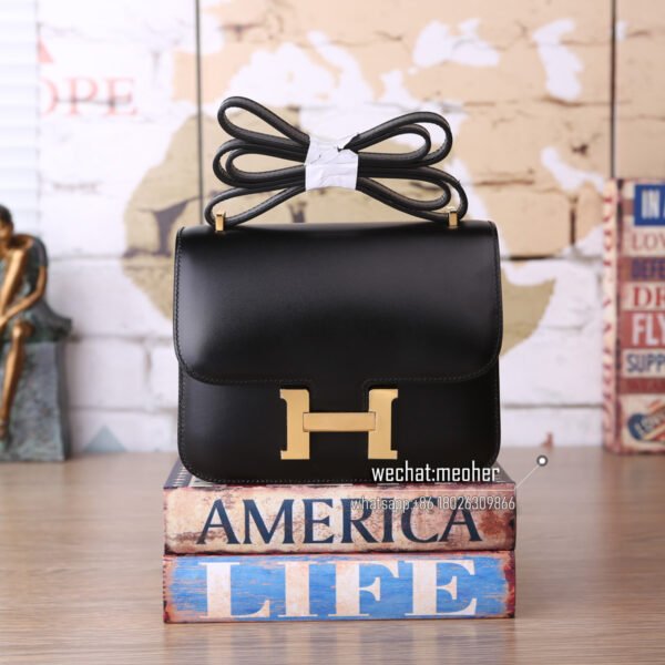 Hermes box constance 19cm ck89 noir GHW