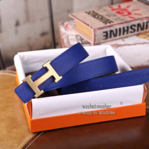 hermes epsom belt 32mm bleu electrique