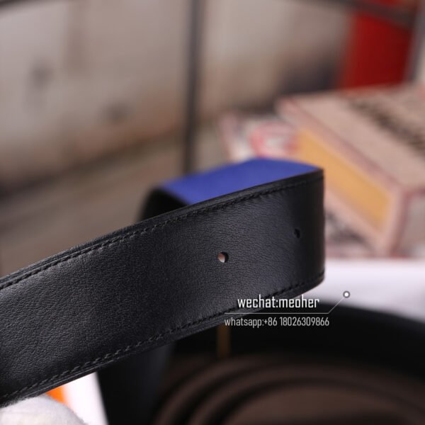 Hermès epsom Belt 32mm bleu electrique - Image 4