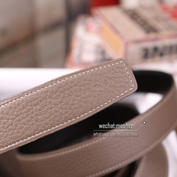 hermes togo Belt 32mm etoupe 80-120 - Image 4