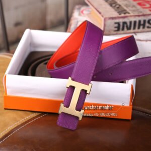 hermes epsom belt 32mm anemone/red tow colors