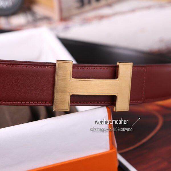 hermes swift Belt 32mm Red jujube - Image 3