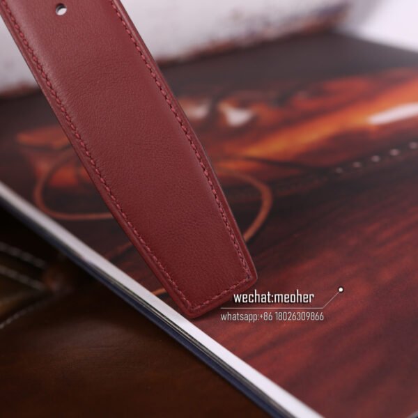 hermes swift Belt 32mm Red jujube - Image 4