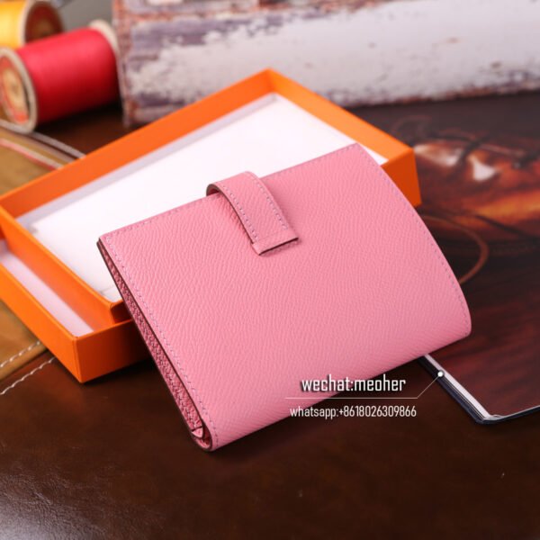 Hermes togo bearn compact Wallet 1Q rose confetti - Image 10