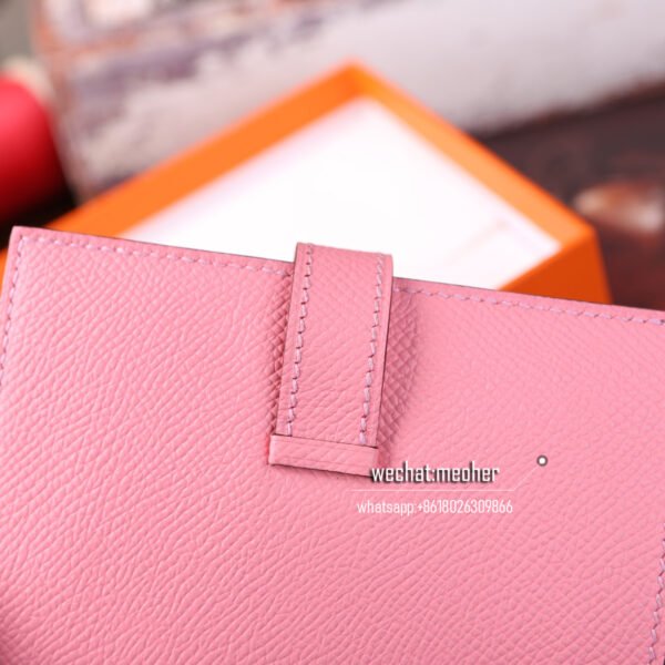 Hermes togo bearn compact Wallet 1Q rose confetti - Image 7