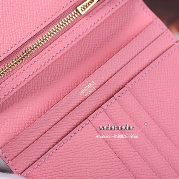Hermes togo bearn compact Wallet 1Q rose confetti - Image 2