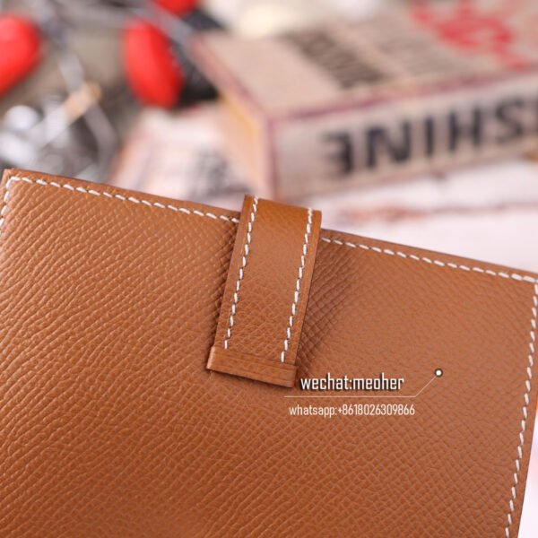 Hermes togo bearn compact Wallet c37 gold - Image 7