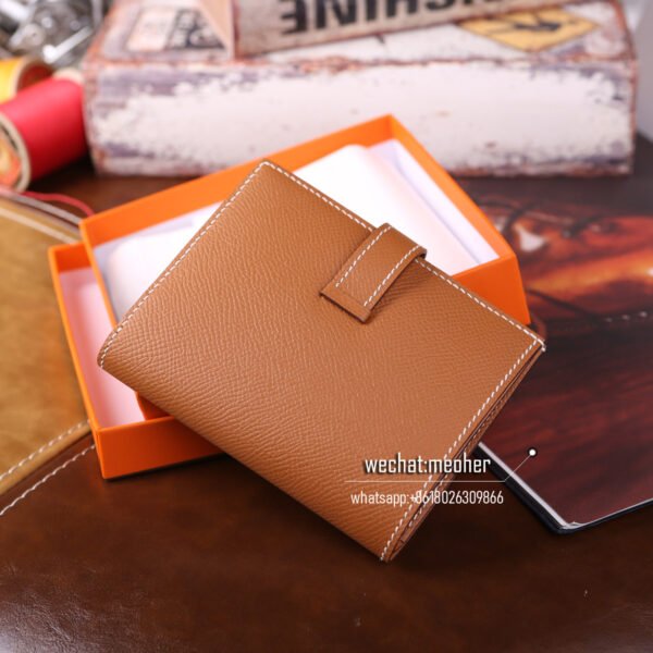 Hermes togo bearn compact Wallet c37 gold - Image 6