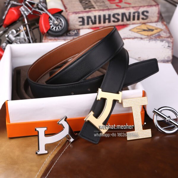 Hermès epsom Belt 32mm gold - Image 3