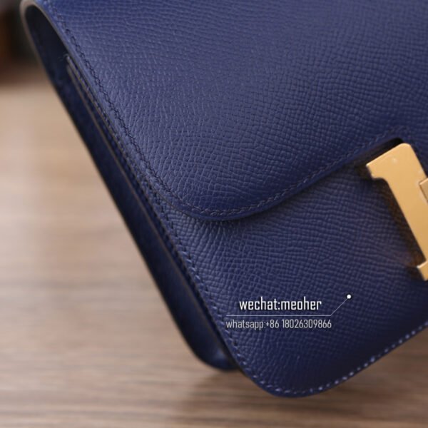 Hermes constance 19cm epsom leather 7k bleu abysse - Image 2