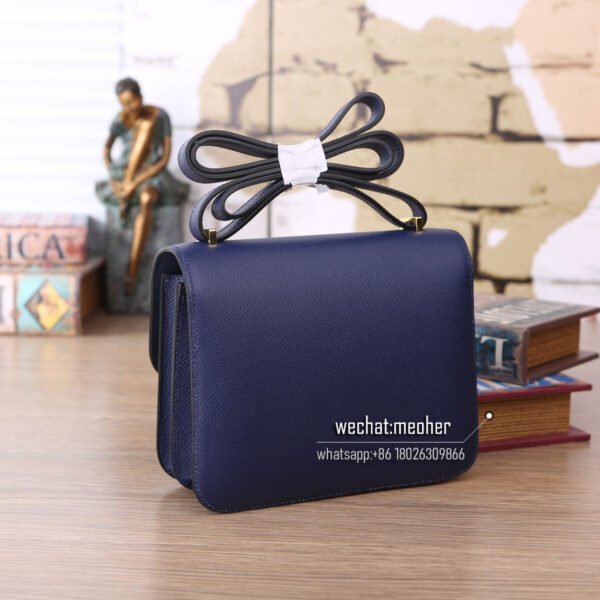 Hermes constance 19cm epsom leather 7k bleu abysse - Image 3