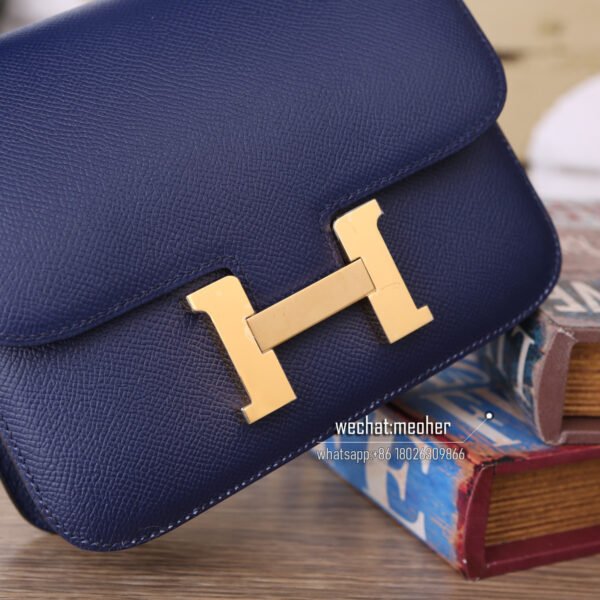 Hermes constance 19cm epsom leather 7k bleu abysse - Image 5