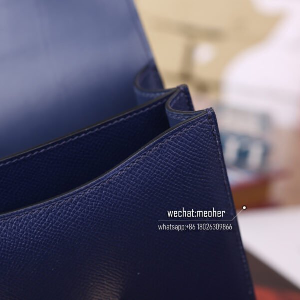 Hermes constance 19cm epsom leather 7k bleu abysse - Image 8
