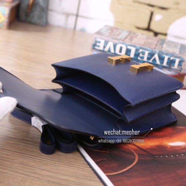 Hermes constance 19cm epsom leather 7k bleu abysse - Image 9