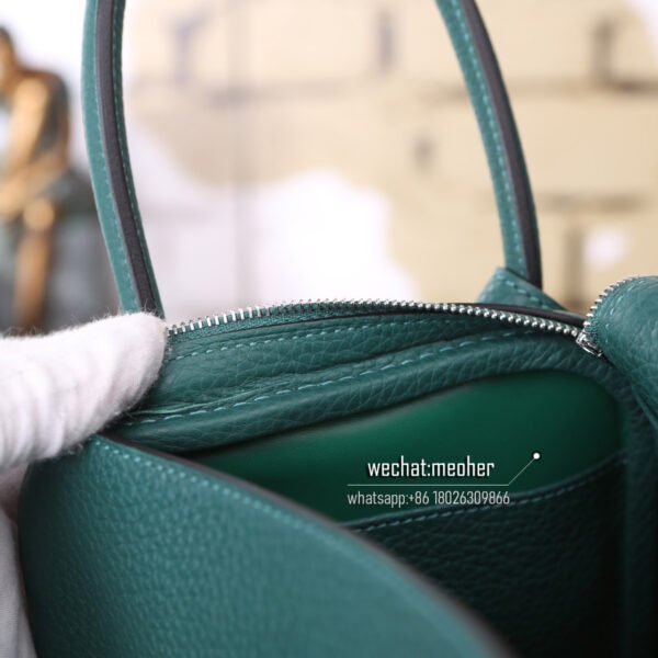 Hermes togo lindy 30cm 6z malachite - Image 7
