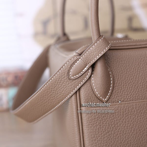 Hermes togo lindy 30cm 18 etoupe - Image 8