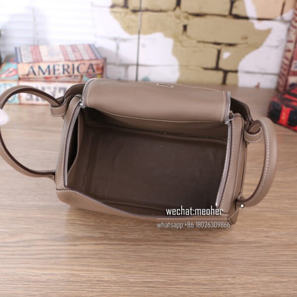 Hermes togo lindy 30cm 18 etoupe - Image 3