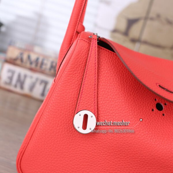 Hermes lindy 30cm togo 2R rouge pivoine - Image 2