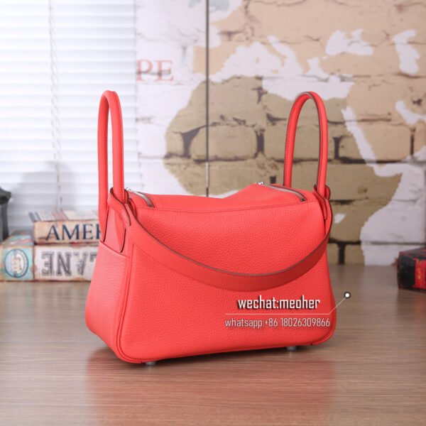 Hermes lindy 30cm togo 2R rouge pivoine - Image 3