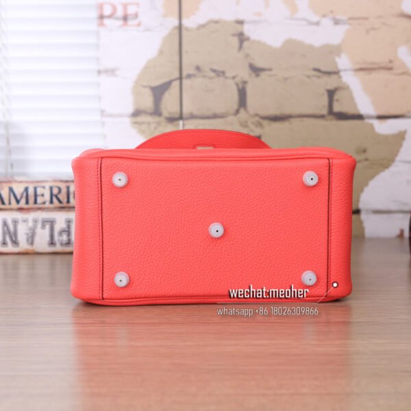 Hermes lindy 30cm togo 2R rouge pivoine - Image 6