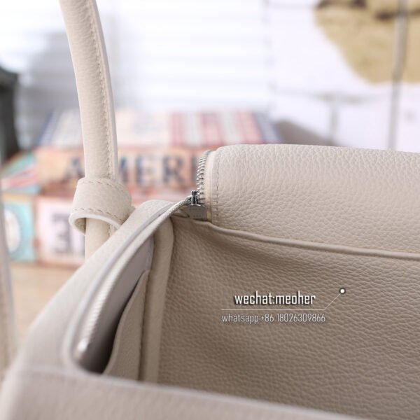 Hermes lindy 30cm togo 80 gris perle - Image 7