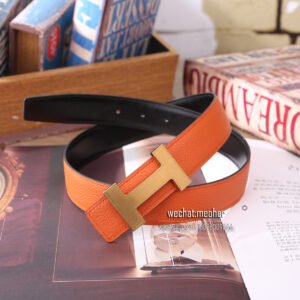 hermes togo belt 32mm orange ghw