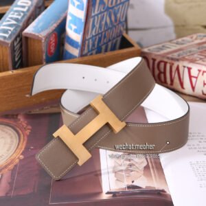 hermes epsom belt 42mm etoupe/white