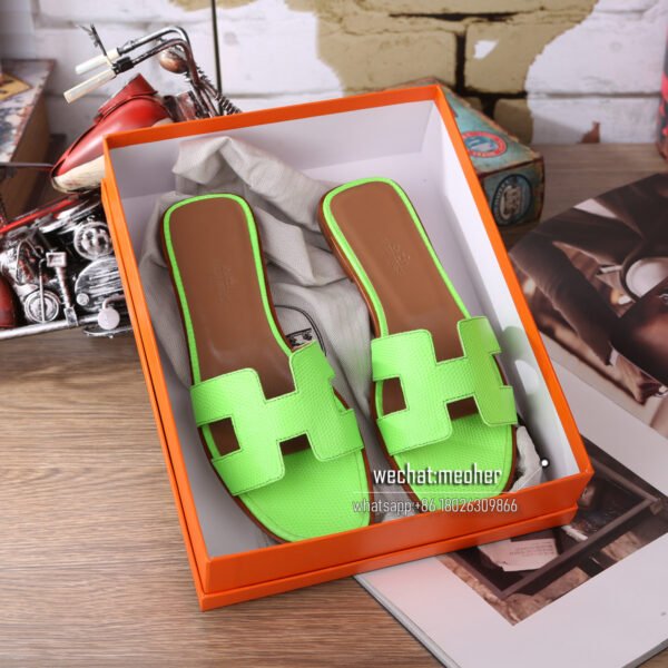 Customized Hermes oran sandal lizard leather - Image 10