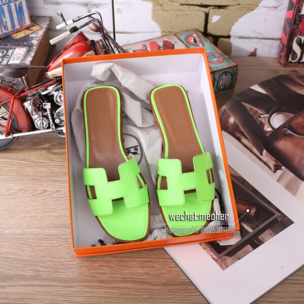 Customized Hermes oran sandal lizard leather - Image 11