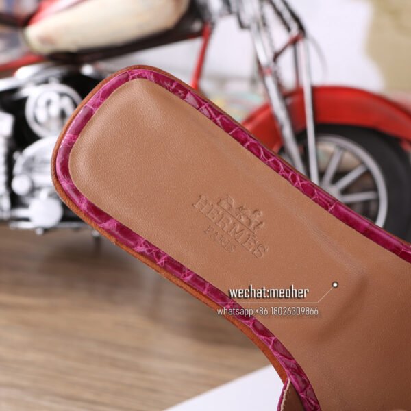 Customized Hermes oran sandal crocodile leather - Image 5