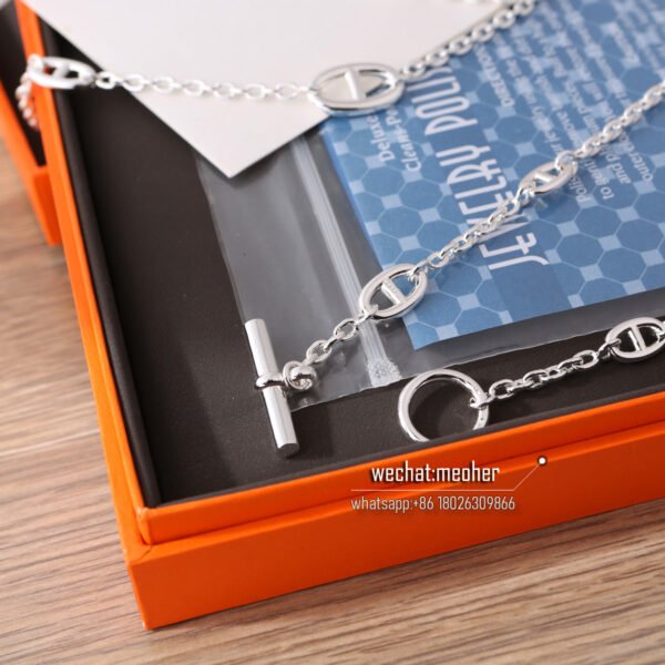 Hermes Chaîne d'Ancre Farandole Long Necklace AR925 silver - Image 3