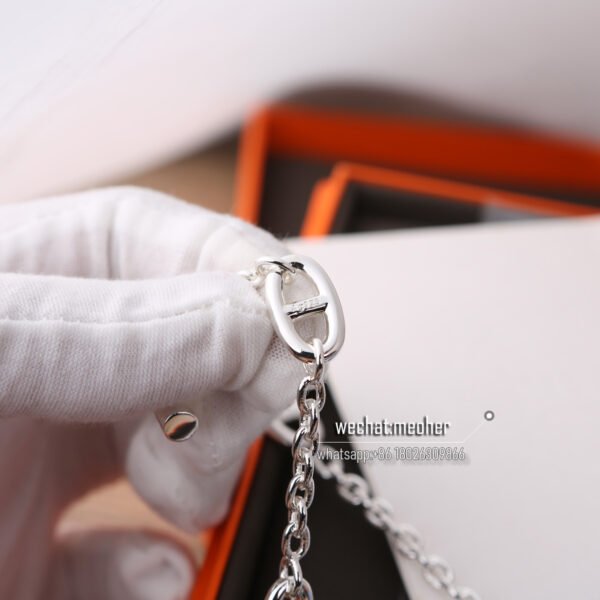 Hermes Chaîne d'Ancre Farandole Long Necklace AR925 silver - Image 5