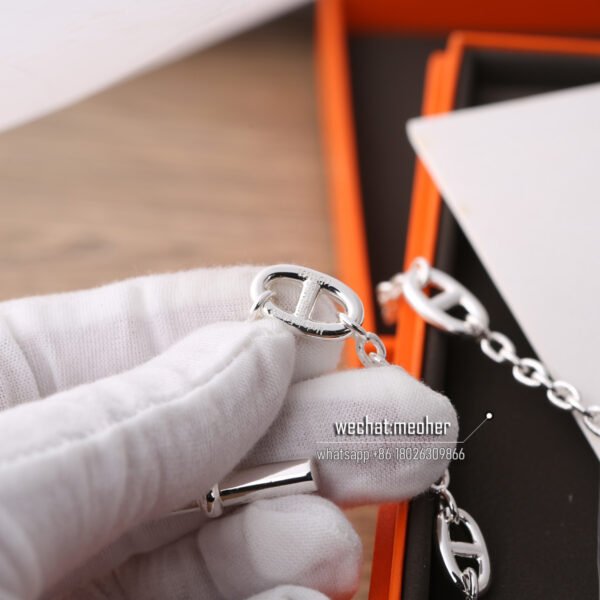 Hermes Chaîne d'Ancre Farandole Long Necklace AR925 silver - Image 6