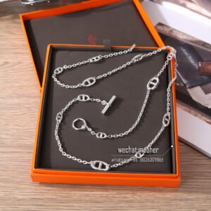 Hermes Chaîne d'Ancre Farandole Long Necklace AR925 silver