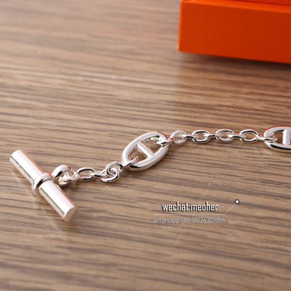 Hermes Chaîne d'Ancre Farandole Long Necklace AR925 silver - Image 7