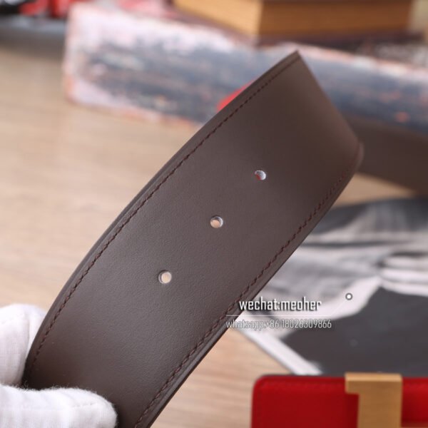 Hermès epsom Belt 42mm rouge casaque - Image 4