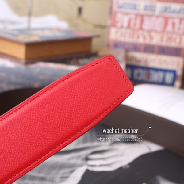 Hermès epsom Belt 42mm rouge casaque - Image 5