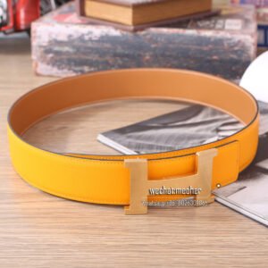 hermes epsom belt 42mm yellow mustard