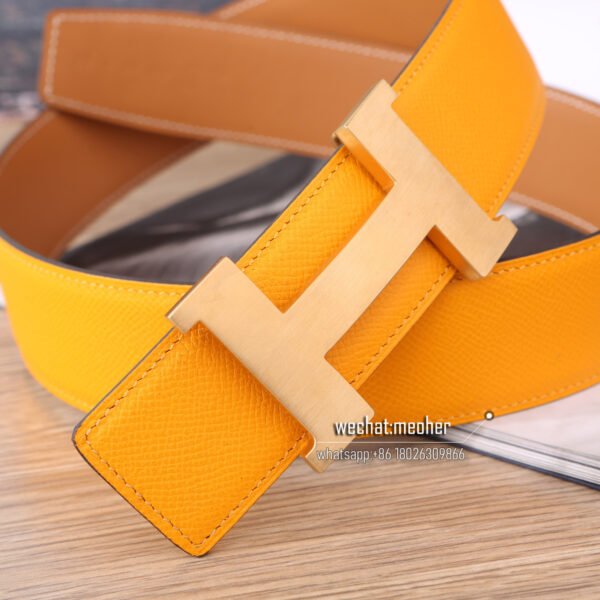 Hermès epsom Belt 42mm yellow mustard - Image 4