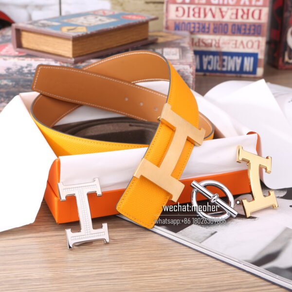 Hermès epsom Belt 42mm yellow mustard - Image 7