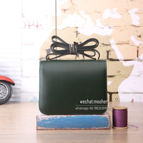 Hermes constance 19cm box leather C6 Vert de Gris - Image 2