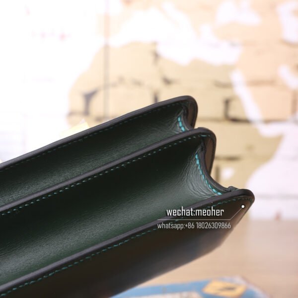 Hermes constance 19cm box leather C6 Vert de Gris - Image 6