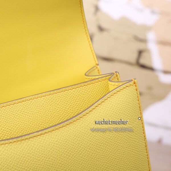 Hermes constance 19cm epsom leather c9 soufre - Image 7