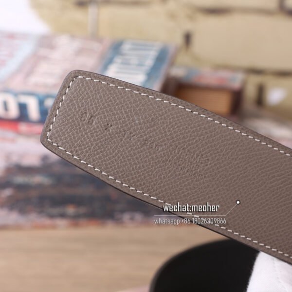 Hermès epsom Belt 42mm etoupe - Image 4