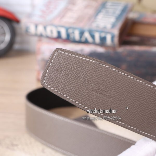 Hermès epsom Belt 42mm etoupe - Image 9