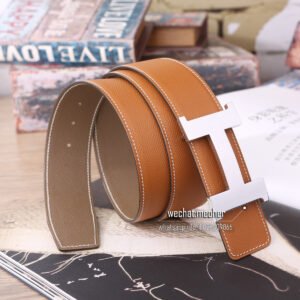 hermes epsom belt 42mm etoupe/gold