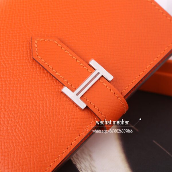 Hermes epsom bearn compact Wallet 93 orange - Image 9