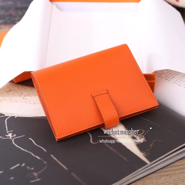 Hermes epsom bearn compact Wallet 93 orange - Image 8