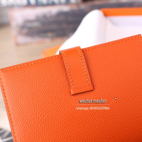 Hermes epsom bearn compact Wallet 93 orange - Image 6